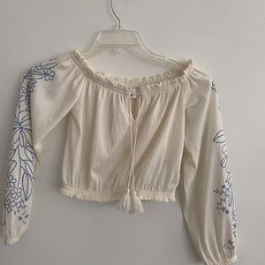 Off the shoulder peasant top